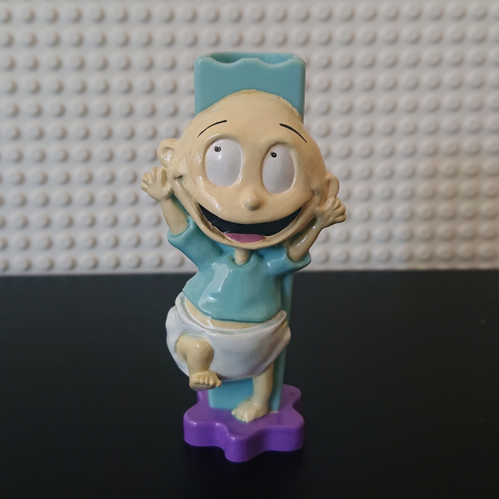 1999 Viacom Rugrats - 3" Tommy Pickles Toothbrush Holder Figure - Fun Designs